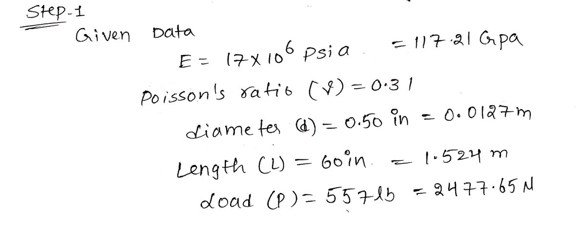 Mechanical Engineering homework question answer, step 1, image 1